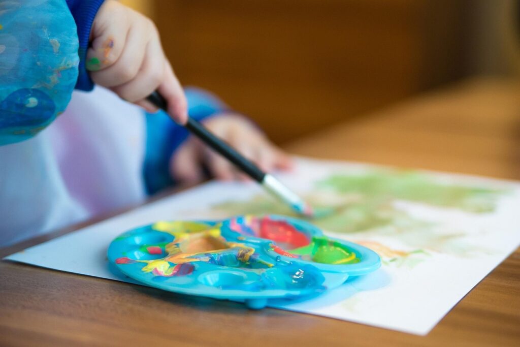 Child painting